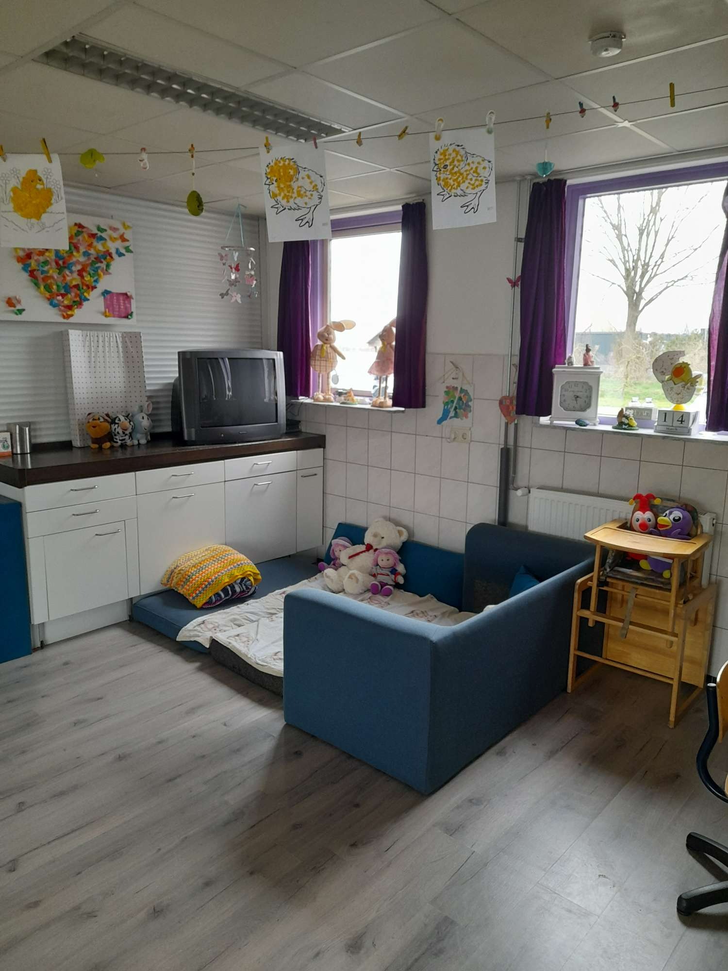 Zithoek om te rusten en boekjes te lezen