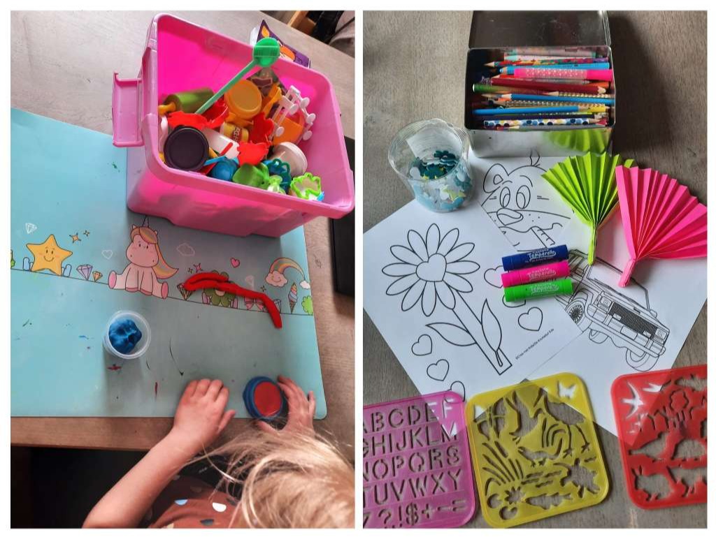 of gezellig knutselen aan tafel!