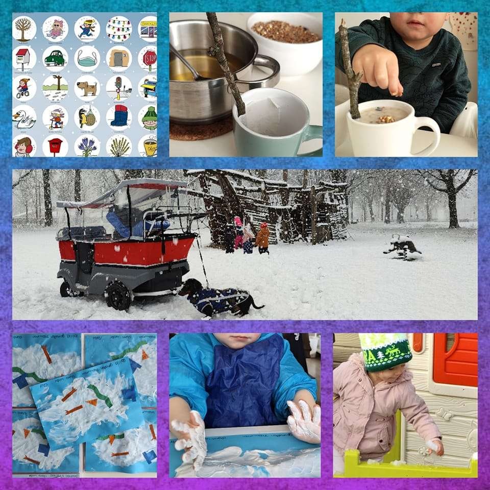 Winter: in de sneeuw spelen en knutselen