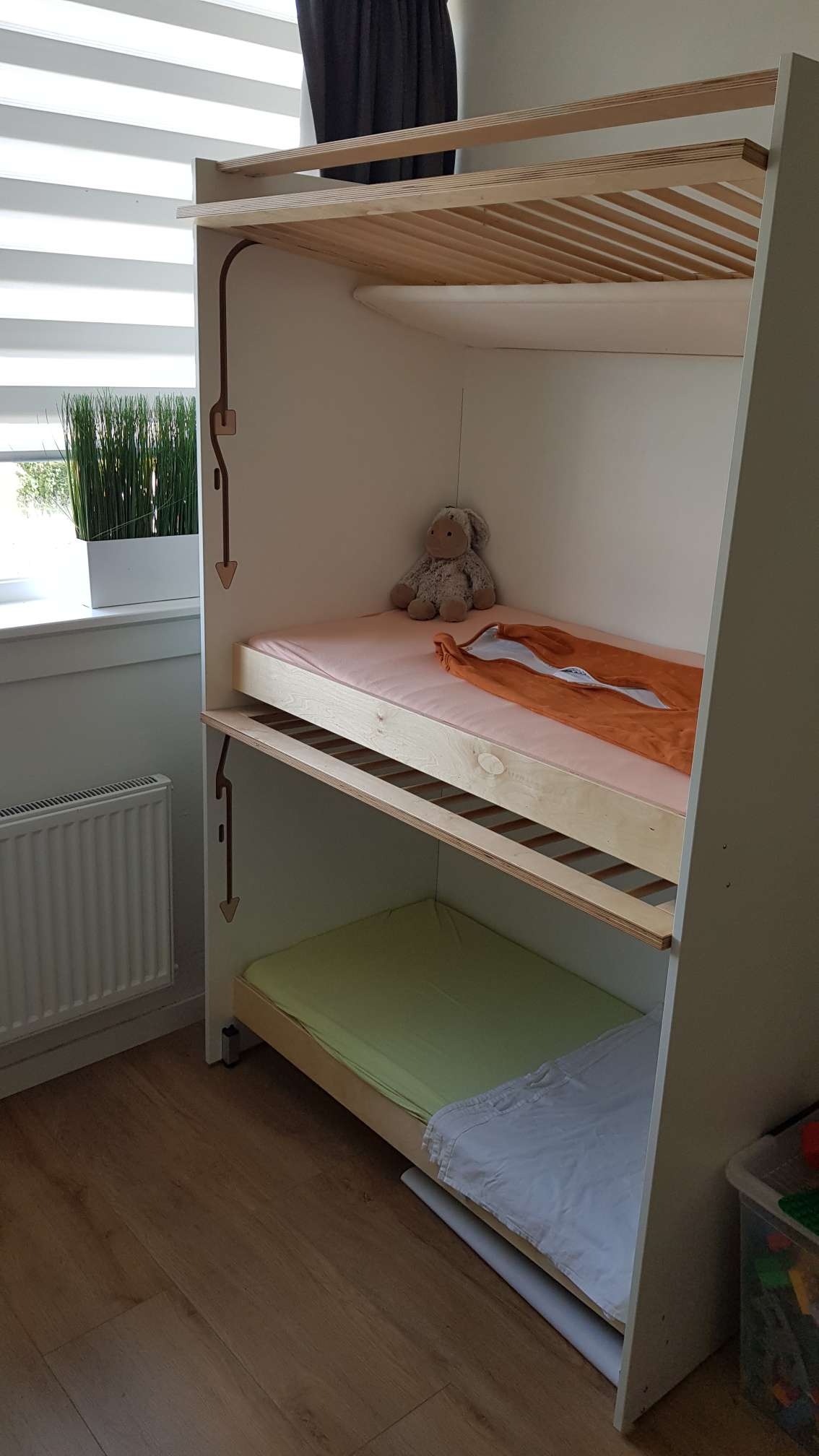 slaapkamer 1 met stapelledikant 