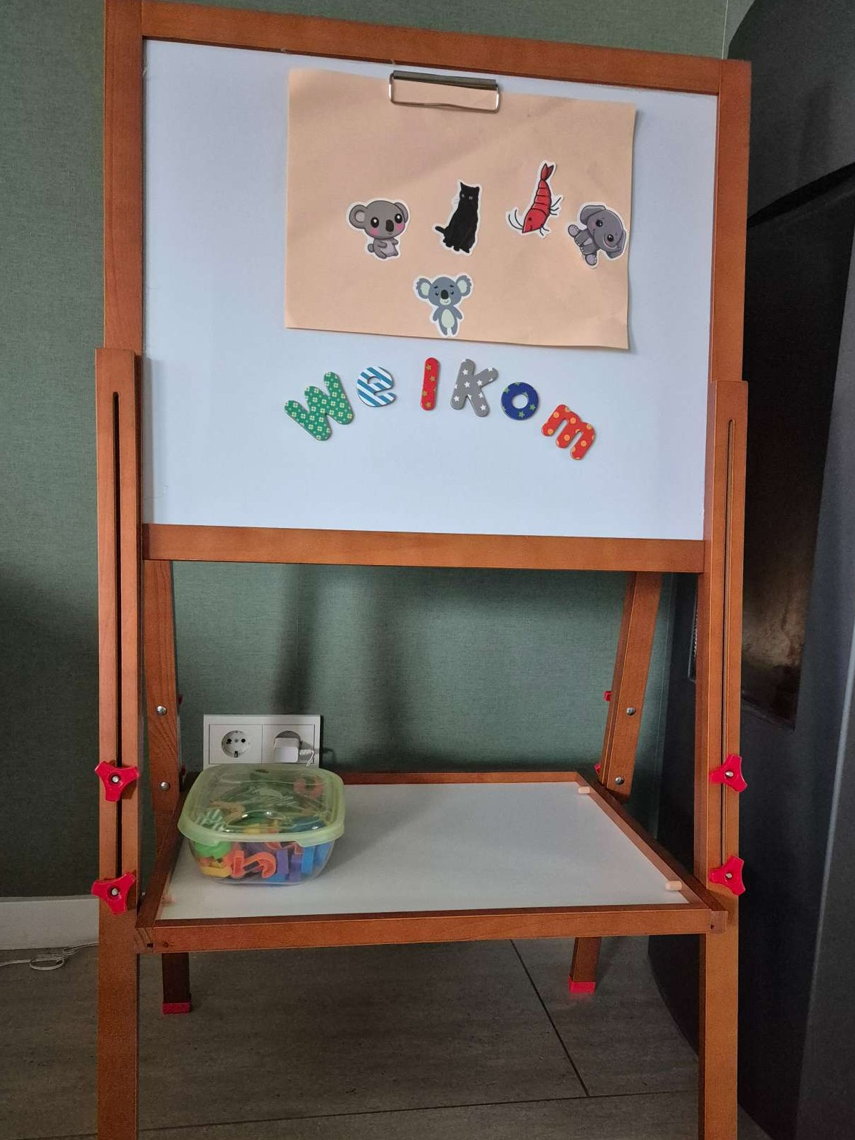 Teken en magneetjes plezier