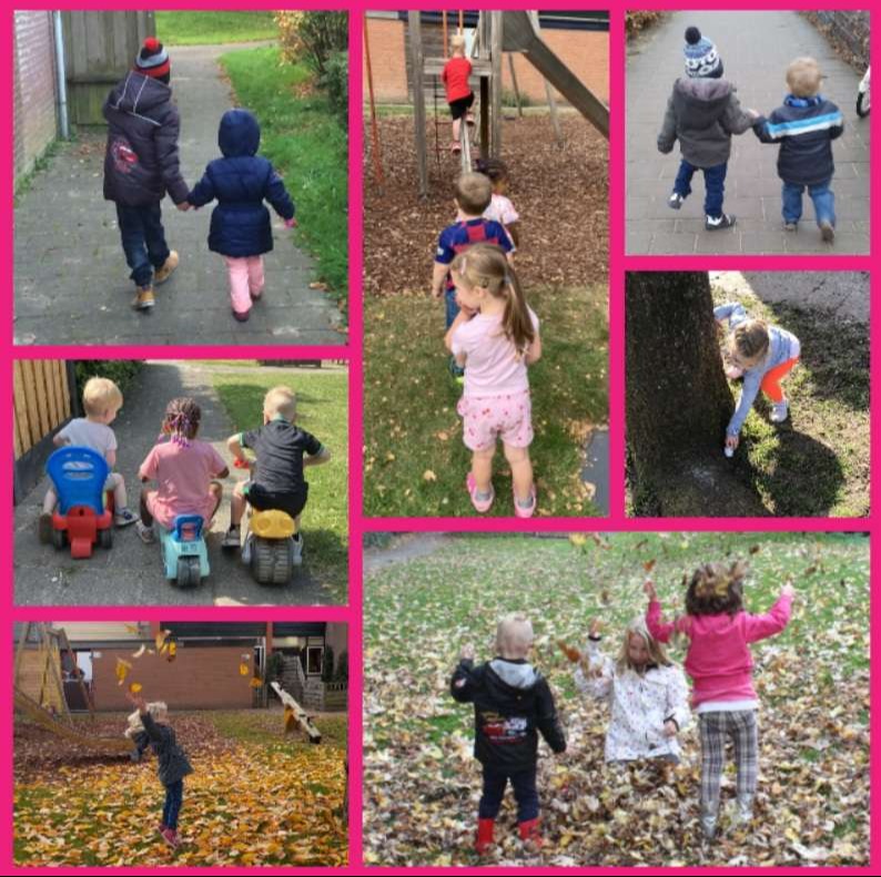 Gezellig buitenspelen.