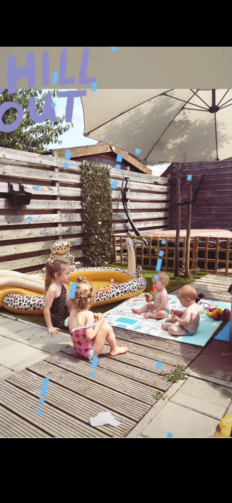 Genieten in de tuin 💦